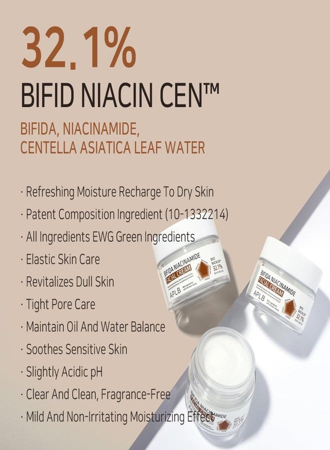 APLB Bifida Niacinamide Facial Cream | BIFID NIACIN CEN™ 32.1% 1.86 FL.OZ/Korean Skincare, Antioxidant, Elasticity care, Sensitive skin, Wrinkle care, Revitalize for gentle and improve skin texture - Image 3